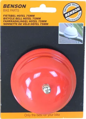 Produktbild von Fahrradglocke Hotel Maxi Fahrradklingel Ø7,5cm Metall 4 Farben XL, Farbe:rot