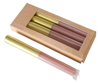 Produktbild von Bunte Kerzen mit goldener Verzierung, 4er-Set