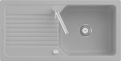 Produktbild von Villeroy & Boch 338602SM Linara 60 Keramikspüle Einbau Unterschrankbreite ab 60 cm Steam mit Excenterbetätigung - inkl.