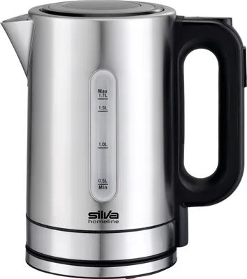 Productafbeelding van Silva Schneider KL-T 2200, 1,7 liter, 2200 watt, zwart, roestvrij staal, roestvrij staal, instelbare thermostaat, waterniveau-indicator