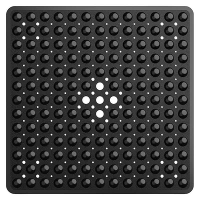 Image de Tapis de douche antidérapant, 53x53 cm, résistant à la moisissure, lavable en machine, sans BPA, couleur noire