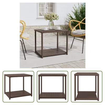 Obrázek produktu pro The Living Store Odkládací stolek hnědý 55x45x49 cm Poly ratan