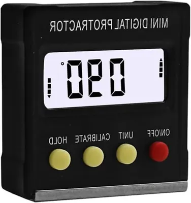 Productafbeelding van Digitale Hellingsmeter - Hoekmeter Goniometer - Precisie Hoekmeting - Magnetische Bevestiging - 55 x 55 mm - Roestvrij Staal