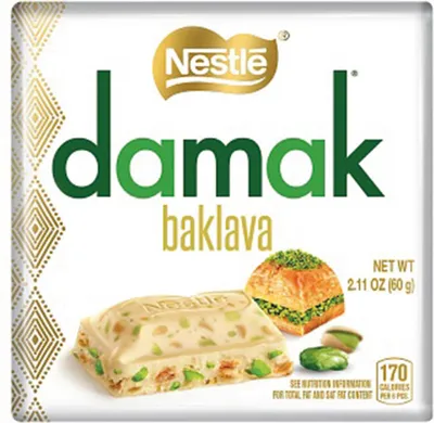 Produktbild von Nestle Damak White Chocolate & Baklava 60g