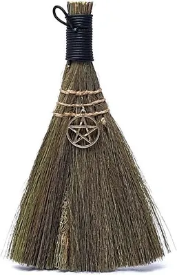 Image de Balai De Sorcière Pentacle Noir --set De 2 Pcs - 22x10cm