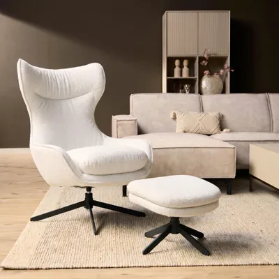 Productafbeelding van Starfurn Fauteuil Olivia Off White, AI-gegenereerde afbeelding