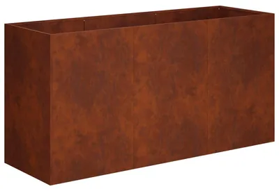 Immagine prodotto di vidaXL Vaso da giardino effetto ruggine, 120 x 40 x 60 cm, acciaio resistente agli agenti atmosferici