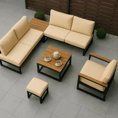 Produktbild von Bezug für Gartenkissen 100 x 80 x 15 cm, beige