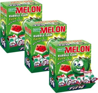 Produktbild von Booom Bubble Gum Watermelon 200 Stk. im Displaykarton (3er Pack)