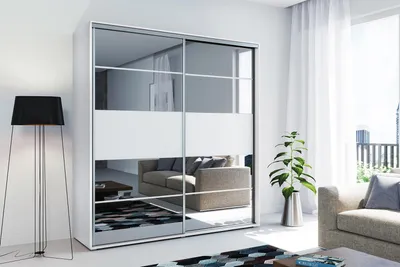 Produktbild von FurMeb24 Schiebetrenschrank A6 17524562 cm â Wei - mit Spiegel