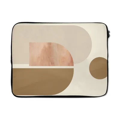 Produktbild von MuchoWow® Laptop Hülle 17 Zoll Laptoptasche Kunst - Abstrakt - Rosa - Zipper - Schutzabdeckung