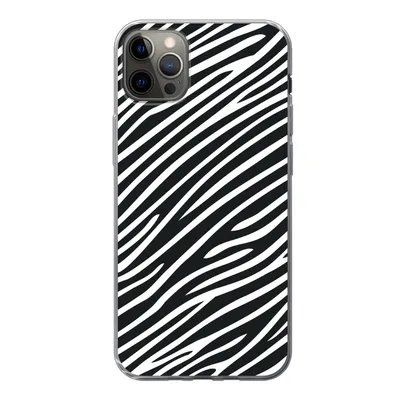 Produktbild von MuchoWow® Handyhülle Schutzhülle Hülle für iPhone 13 Pro Max Tiermuster - Zebra - Schwarz Silikon Softcase Handy Hülle - Mobiltelefon
