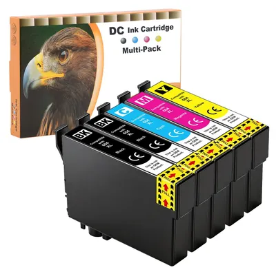 Immagine prodotto di Cartucce compatibili D&C 5X per stampanti Epson 604XL 604 XL, adatte ai modelli Epson Expression Home XP-2205, XP-2200, XP-3200, XP-3205, XP-4200, XP-4205 e Workforce WF-2910, WF-2930, WF-2935, WF-2950