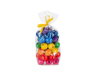 Obrázok produktu pre Drevená hračka na navliekanie s loptičkami ŠxVxH 2x2x2cm NOVINKA