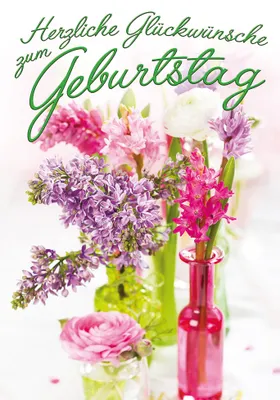 Produktbild von Geburtstag  Glückwunschkarte im Format 115x17cm mit Umschlag