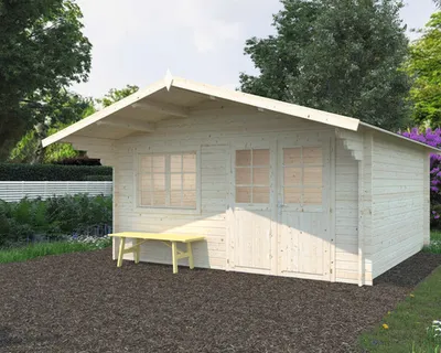 Produktbild von Gartenhaus Palmako Britta 17,5 m² 488 x 580 cm Tauchgrundiert