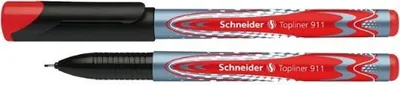 Produktbild von Schneider Topliner 911 Fineliner (Wechselmine, 0,4 mm) 10er Packung rot