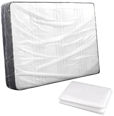 Obrázek produktu pro Potah na matraci 180 x 200 cm - výška 30 cm - Voděodolný ochranný potah na matraci - Vhodný pro stěhování, přepravu a skladování - Opakovaně použitelný - Průhledný