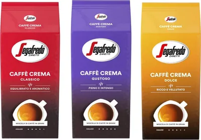 Produktbild von Segafredo Caffe Crema Dolce, 1 kg, Cafe crema, Leichte Röstung, Segafredo, 1 Stück(e), Tasche