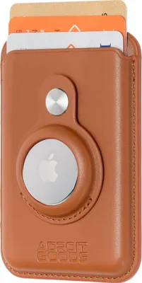 Obrázok produktu pre AdroitGoods AirTag puzdro na kartu vhodné pre Magsafe a iPhone - puzdro na kartu/peňaženka - koža/hnedá