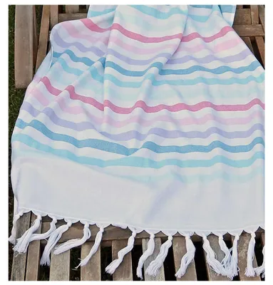 Obrázok produktu pre Plážový uterák Hamam, 80 x 160 cm, vyrobený zo 100% bavlny
