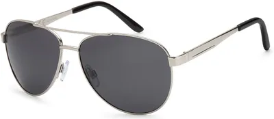Produktbild von styleBREAKER polarisierte Flieger Sonnenbrille, Pilotenbrille mit Federscharnier, Etui und Putztuch, Uni 09020046
