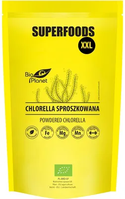 CHLORELLA SPROSZKOWANA BIO 600 g - BIO PLANET SUPERFOODS