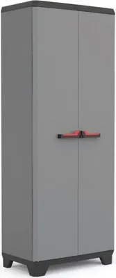 Produktbild von Abschließbarer Besenschrank mit 2 Türen und 3 verstellbaren Einlegeböden Basic Stilo Keter