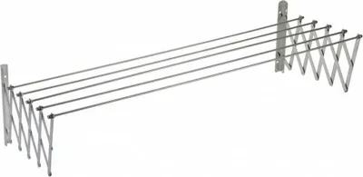 Produktbild von Sauvic Ausziehbarer Wäscheleine Aus Edelstahl 100 Cm Silber  Silber One Size