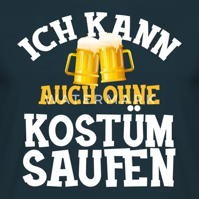 Produktbild von Spreadshirt Ich Kann Auch Ohne Kostüm Saufen Fasching Karneval Männer T-Shirt, M, Navy