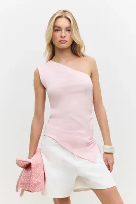Produktbild von Ärmellose Bluse mit einer Schulter, Pink, M