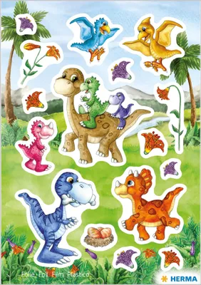 Produktbild von HERMA 15214 10x Sticker MAGIC Dinokinder, Folie