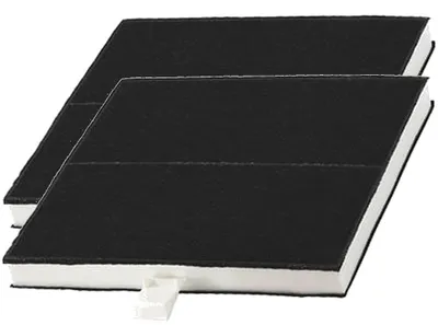 Produktbild von 2 Aktivkohlefilter für diverse Abzugshauben / Essen von Bosch, Siemens, Neff, Constructa, Gaggenau, Balay (BSH Teilenummer 360732 / 00360732 / 357585 / 00357585 ) - rechteckig 22,5cm x 22cm x 2cm