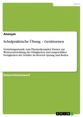 Produktbild von Schulpraktische Übung - Gerätturnen