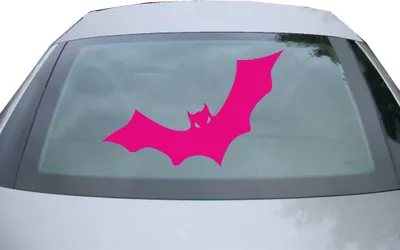 Produktbild von Indigos UG - Aufkleber Heckscheibe & Motorklappe DE2232 - pink - 600x388 mm - Fledermaus - Auto Scheiben Fenster Heckklappe Tuning Racing JDM - Die cut
