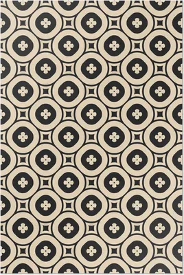 Produktbild von Geometrisches Kachelmuster – Vinylteppich – 120x180 cm – Indoor Teppich – Flur – Pflegeleicht – Modern