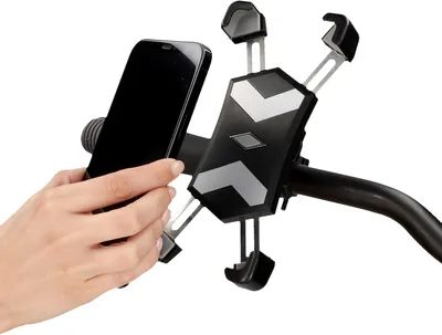 Produktbild von Fischer Fahrrad Smartphonehalter Spider, sichert das Smartphone von Allen Seiten