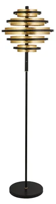 Obrázek produktu pro Moderní stojací lampa Hive Steel Black Aluminium Brass Led 34W 2700K