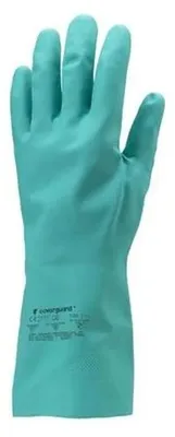 Ochranné rukavice, nitril, chemicky odolné, zdrsnený povrch, veľkosť 9/L, zelené