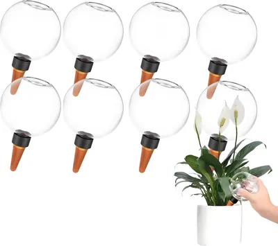 Produktbild von 8 Stück Wasserspender Pflanzen,Bewässerungskugeln,Automatische Pflanzenbewässerung,Selbstbewässerung Bewässerungskugel groß,Pflanzen Bewässerung von Zimmer Balkon und Gartenpflanzen