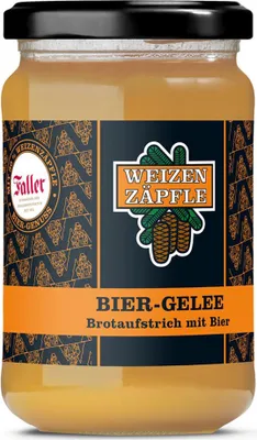 Produktbild von Faller Bier-Gelee Weizenzäpfle – Hausgemachter Brotaufstrich aus dem Schwarzwald 330g