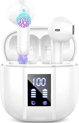 Produktbild von Kopfhörer Kabellos Bluetooth 5.3 In Ear mit ENC Noise Cancelling, 4 Mikrofone, 40H Akkulaufzeit, LED-Anzeige, IP7 Wasserdicht, HiFi Stereo-Android iOS