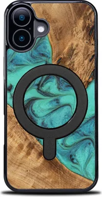 Produktbild von Holzhülle für iPhone 17, Bewood Unique Turquoise für MagSafe