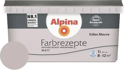 Produktbild von Alpina Wandfarbe Farbrezepte Edles Mauve 1 l