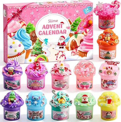 Image de Calendrier de l'Avent 2026 pour enfants - Figurines amusantes en cristal - Calendrier de Noël pour garçons et filles