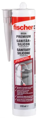 Produktbild von fischer Sanitärsilicon DSSA SAG 310ml sanitärgrau, Dichtmasse