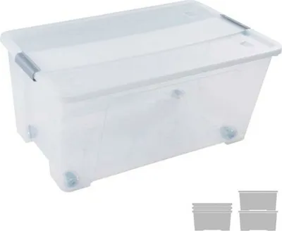 Obrázek produktu pro Úložný box s víkem Archivo 2000 Transparentní polypropylen 61 L Stohovatelný