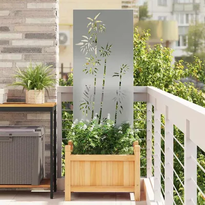 Produktbild von Garten Sichtschutz-Leinwand Silber 50 x 140 cm Verzinkter Stahl