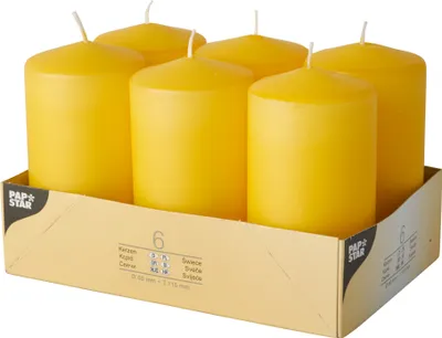 Produktbild von Papstar 17996, Rund, Gold, Gelb, 24 h, 6 Stück(e)
