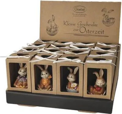 Zdjęcie produktu dla Goebel Display Minihasen in Eierschale (Thekendisplay sortiert, Steingut) | Art.-Nr. 66846021 | EAN 4005169371189